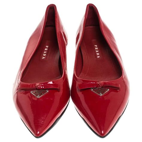 prada red bottoms|prada backless pointed toe flats.